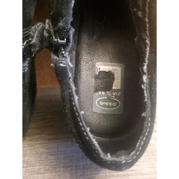 Dr Scholls Cuffed Ankle Boots Wedge Zipper Womens Size 10 - Picture 9 of 12